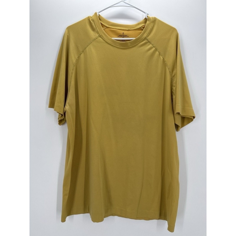 Fabletics Yellow Athletic T Shirt XXL Short Sleeve Workout Gym Activewear